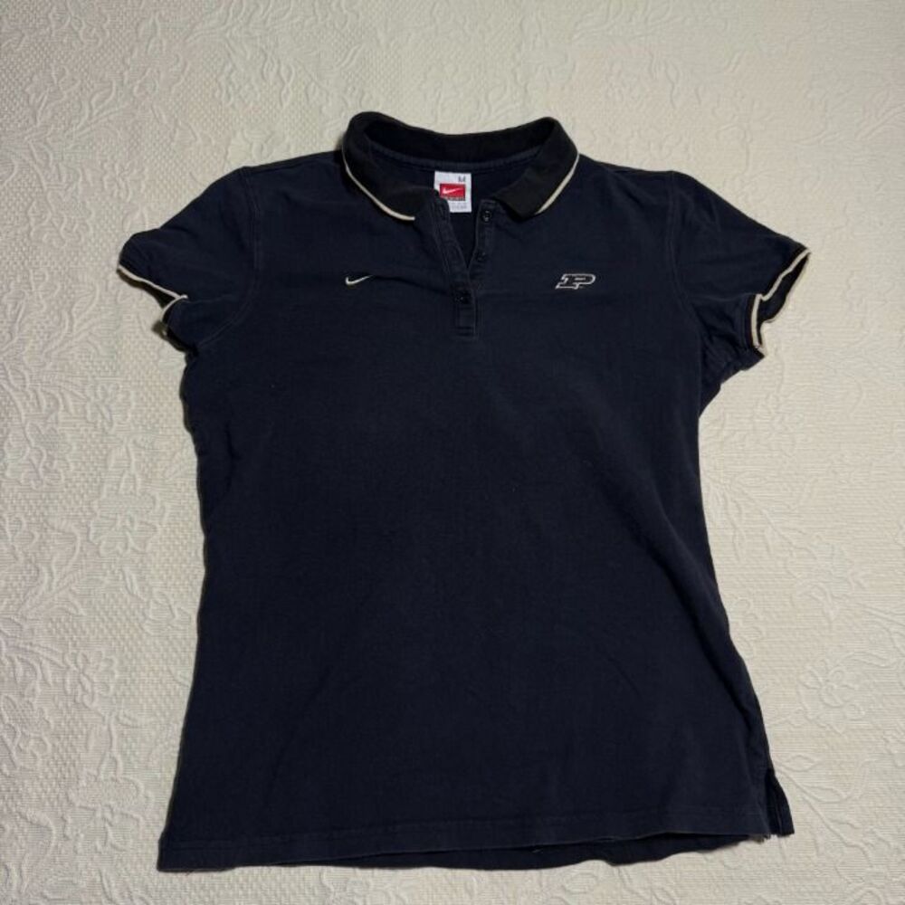 Nike Team Purdue Boilermakers Tipped Trim Polo Shirt Women's Size M